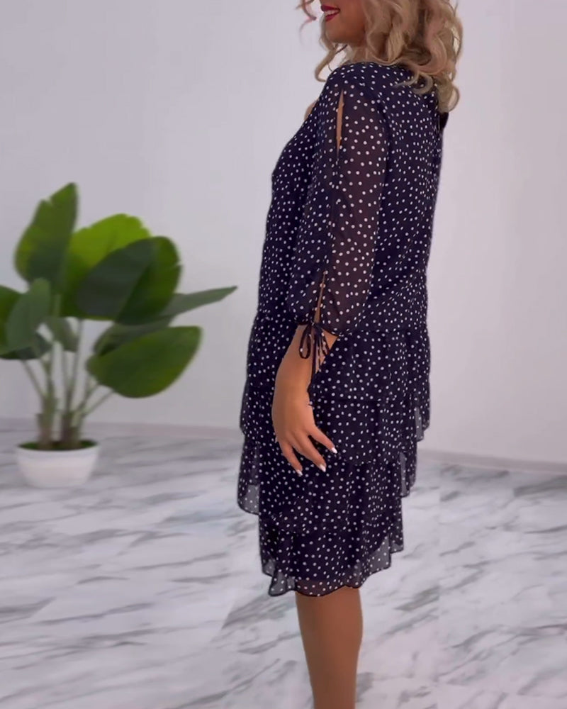 Hilda - Polka Dot Layered Dress