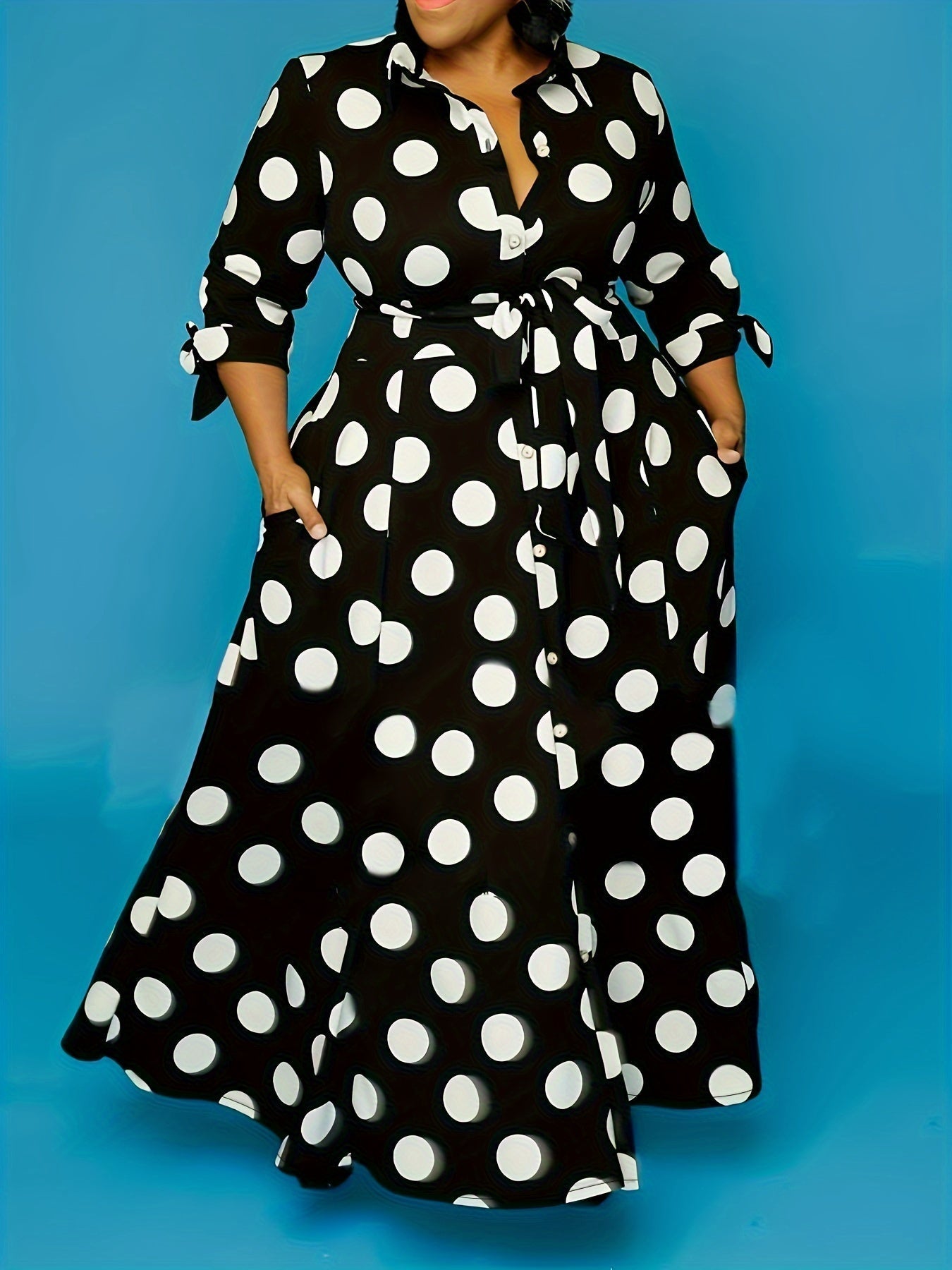 Allegra - Elegant Polka Dot Dress