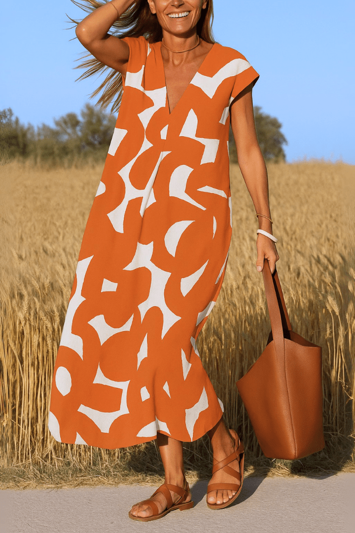 Gia | Sunset Stroll Dress – Printed Dress