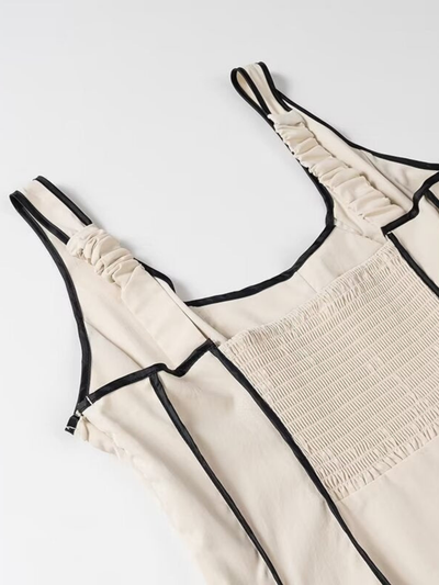 Fitted Silhouette Striped Tank Dress