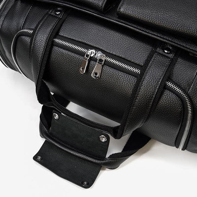 Carl - Black Leather Travel Tote