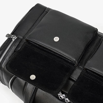 Carl - Black Leather Travel Tote