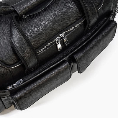 Carl - Black Leather Travel Tote