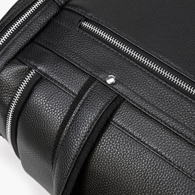 Carl - Black Leather Travel Tote