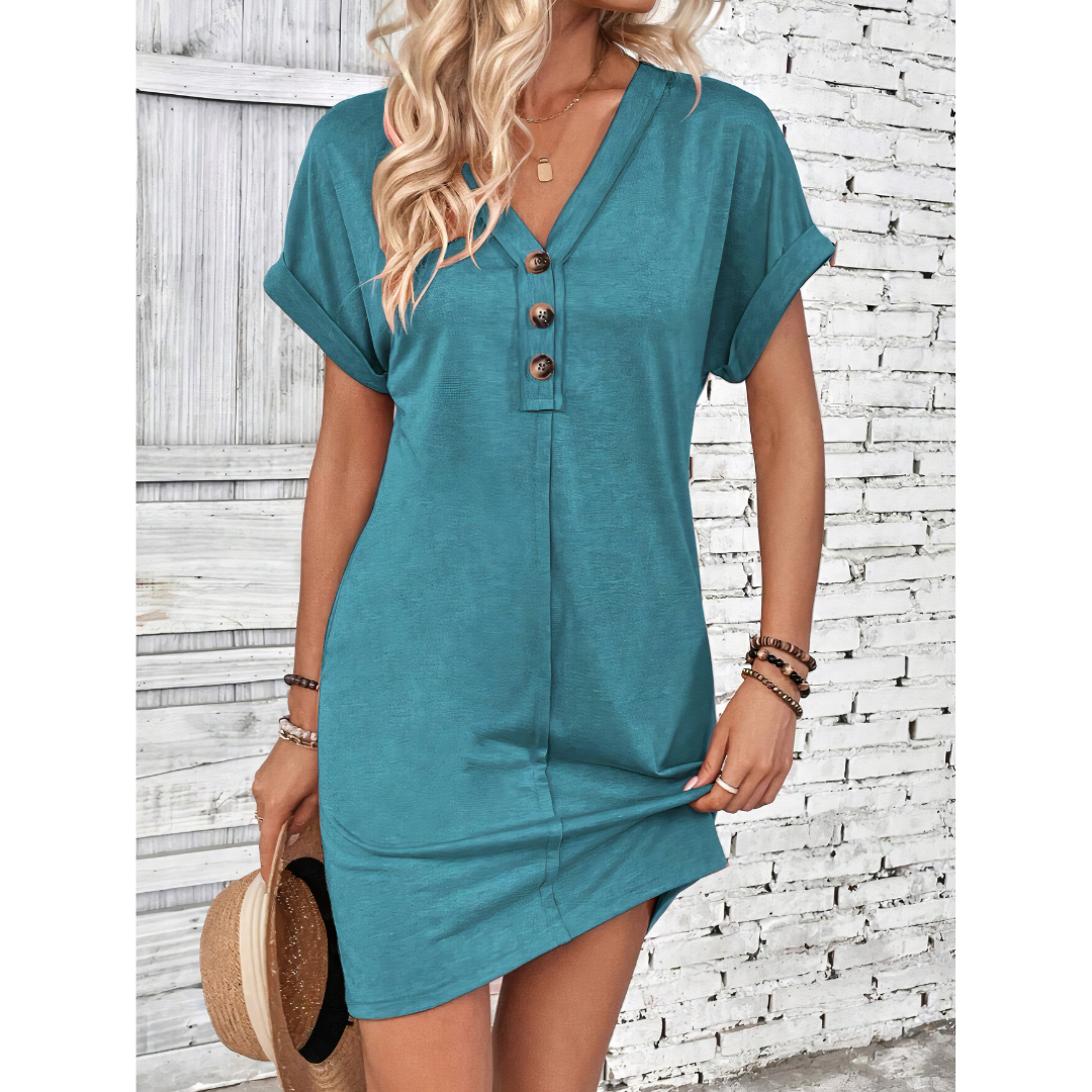 Mariela - Button Detail Dress