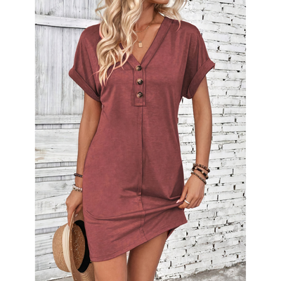 Mariela - Button Detail Dress