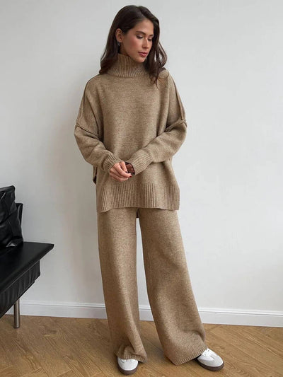 Stella - Loose Lazy Knitting Trousers Set