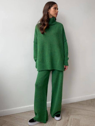 Stella - Loose Lazy Knitting Trousers Set