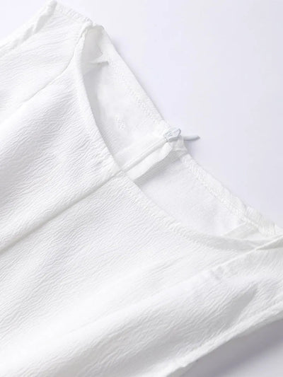 Casual Round Neck Frosted Bliss Pleated Dress