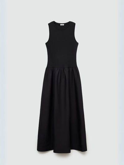 Round Neck Casual Stitching Vest Dress