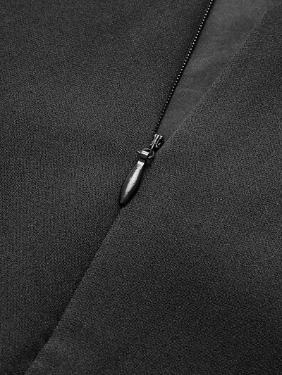 Elegant Slim-fit Halter Solid Dress