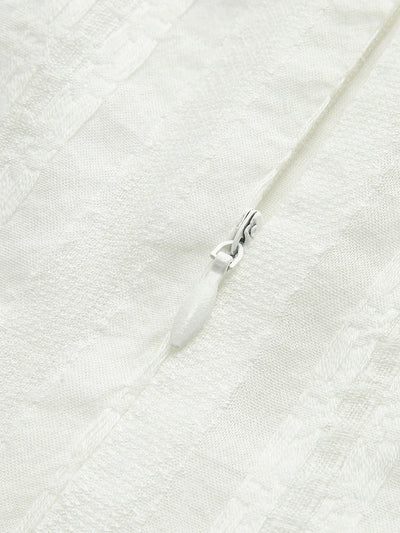 Semi-Sheer Solid Square Neckline Short Dress