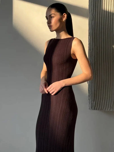 Effortless Lines Ribbed Dress