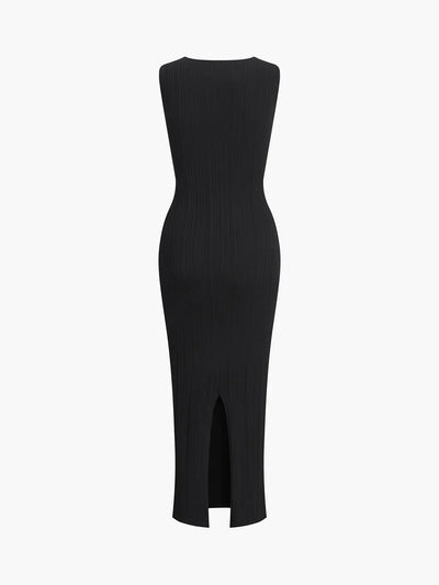 Effortless Lines Ribbed Dress