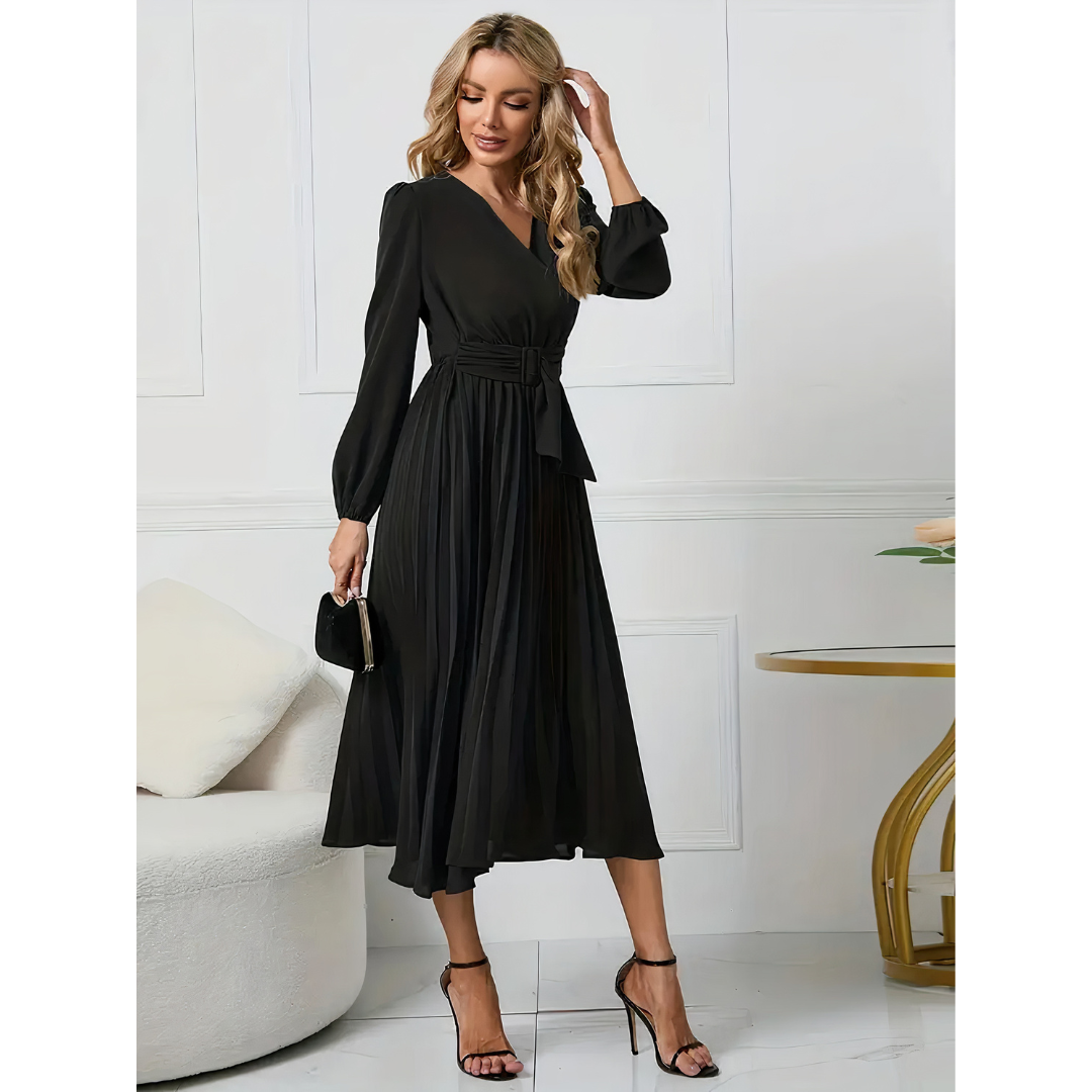 Aika - Pleated Elegance Dress