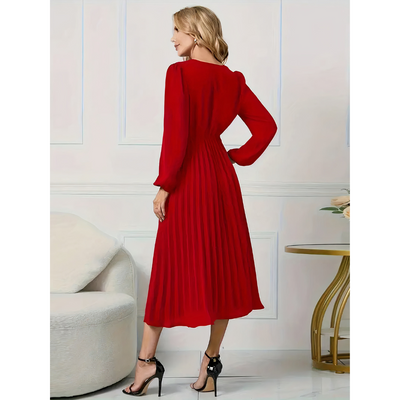 Aika - Pleated Elegance Dress