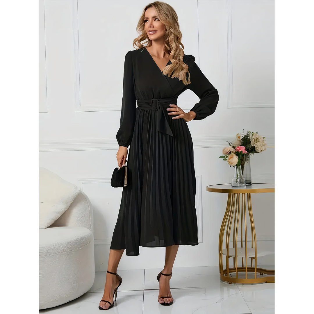 Aika - Pleated Elegance Dress