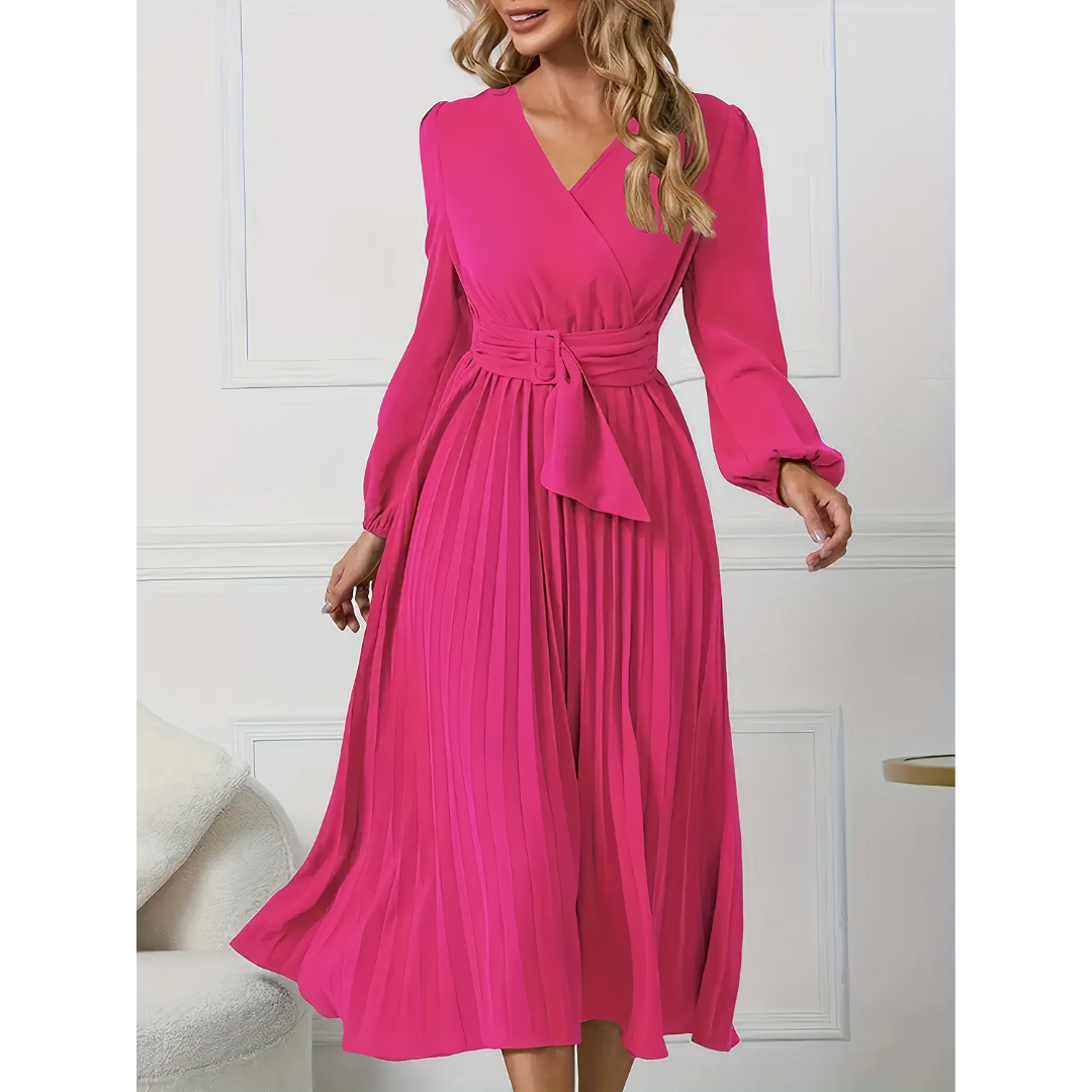 Aika - Pleated Elegance Dress