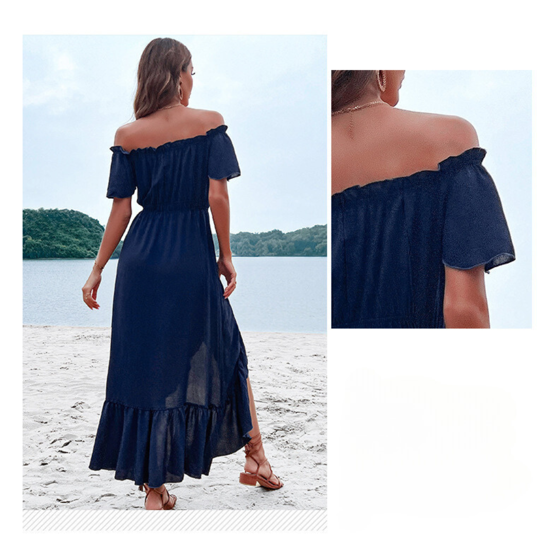 Amary - Midnight Buttoned Dress