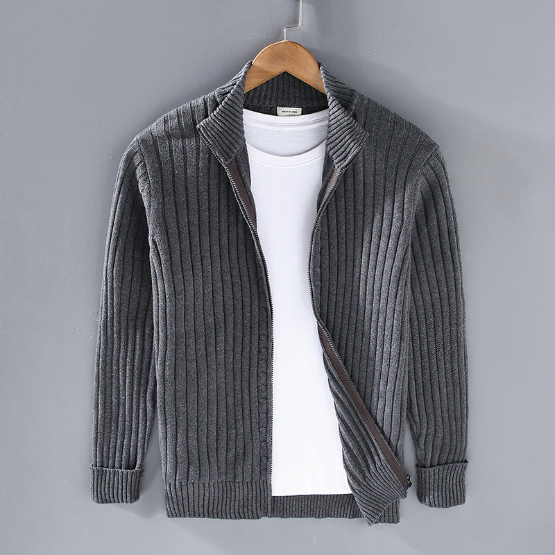 Jacob - Ribbed Zip Pullover Sweater