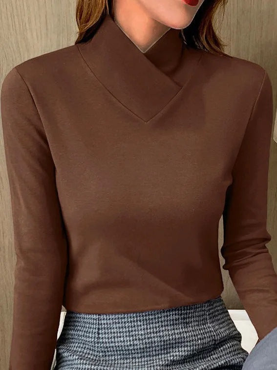 Stacy - Elegant turtleneck with high collar