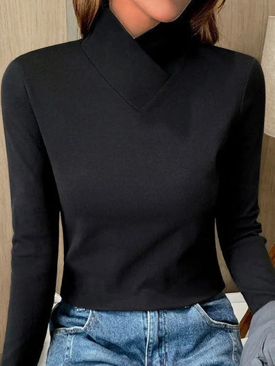 Stacy - Elegant turtleneck with high collar
