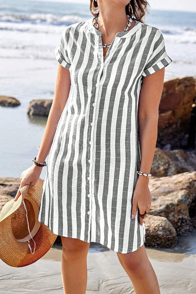 Ayla | Seabreeze Stripe Shirt Dress