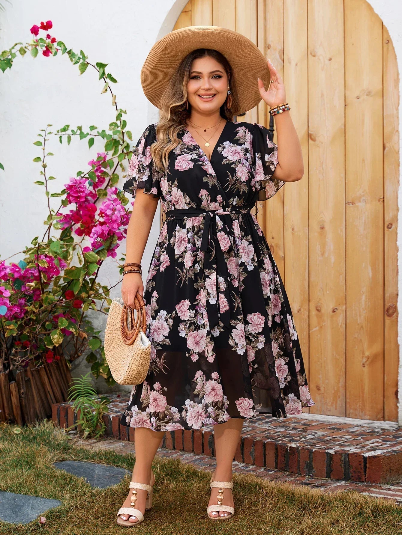 Shaia - Floral Embrace Dress
