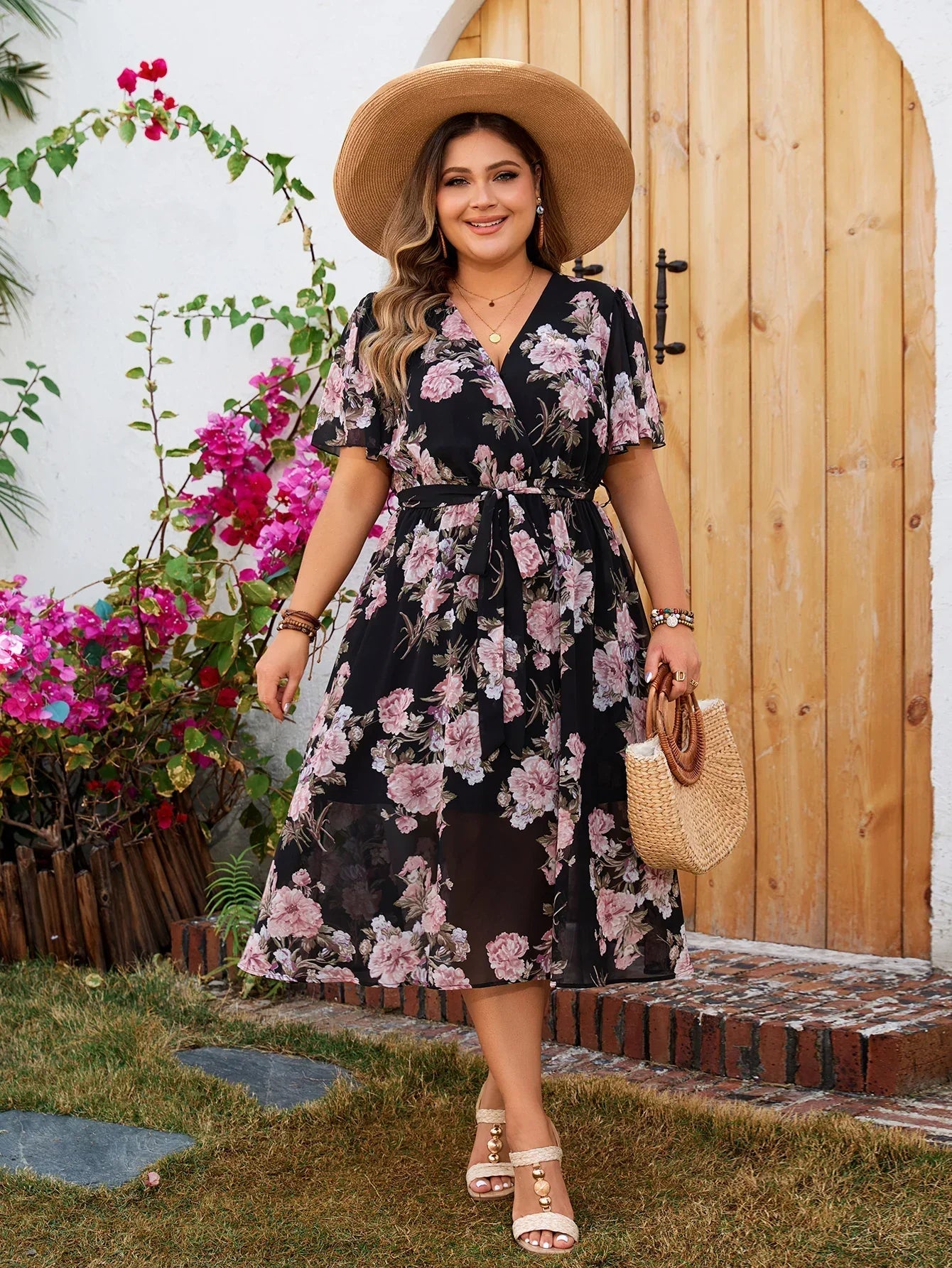 Shaia - Floral Embrace Dress