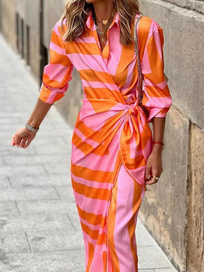 Solana - Printed Wrap Dress
