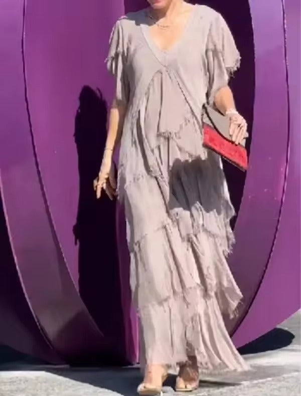 Anselia - Boho Ruffle Dress