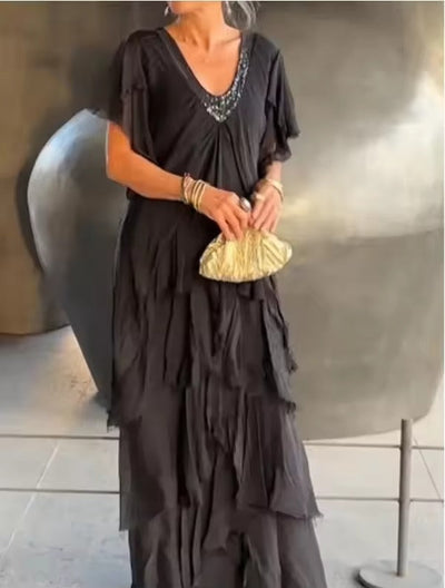 Anselia - Boho Ruffle Dress