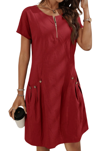 Yasmine - Zip-Up Pocket Dress