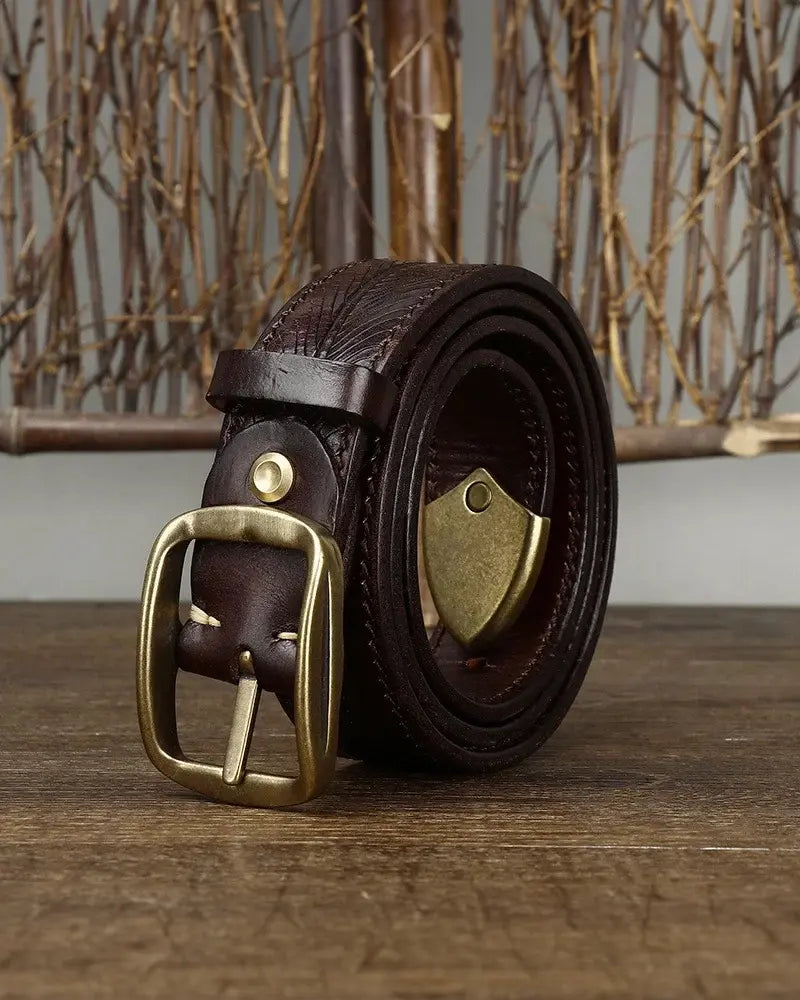 Vadim - Textured Leather Belt