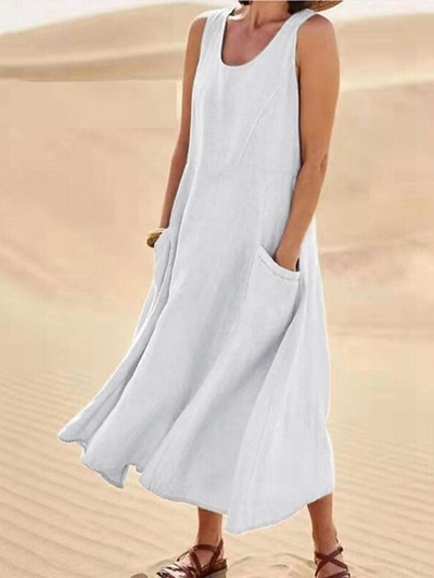 Emily - Elegant Summer Dress with Belly Coverage