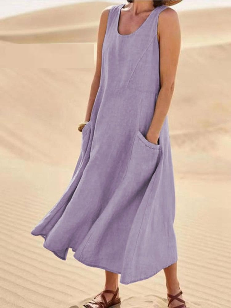 Emily - Elegant Summer Dress with Belly Coverage