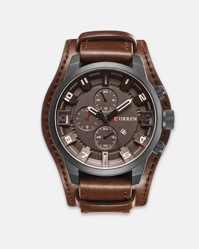 Max - Leather Strap Chronograph Watch