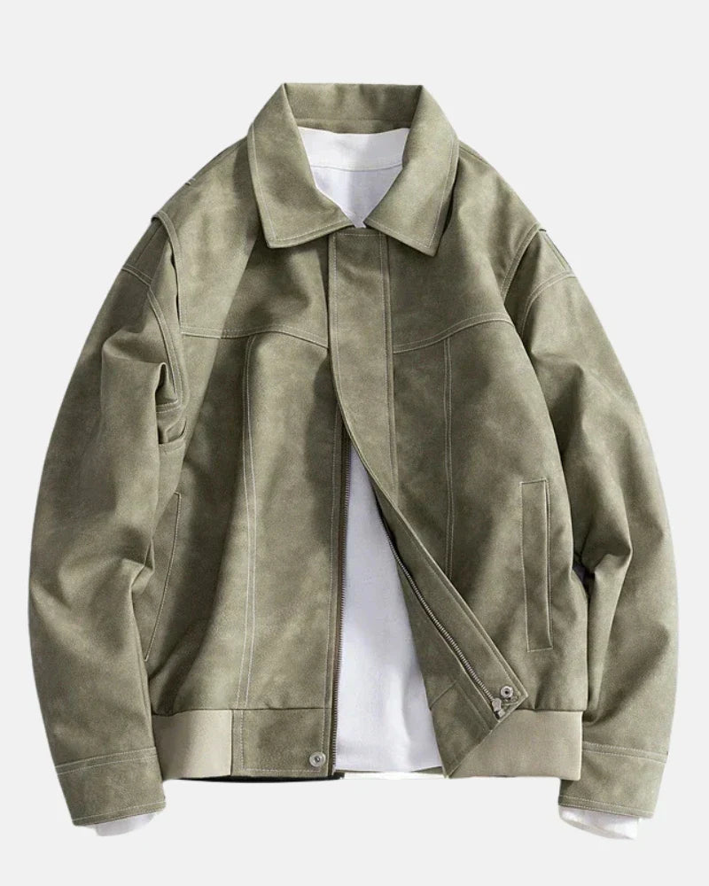 Duncan - Retro PU Leather Jacket