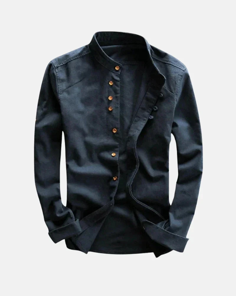 Kenji - Casual Stand Collar Shirt