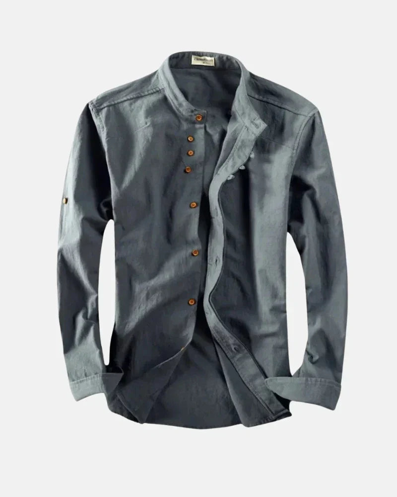 Kenji - Casual Stand Collar Shirt