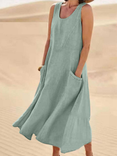 Emily - Elegant Summer Dress with Belly Coverage