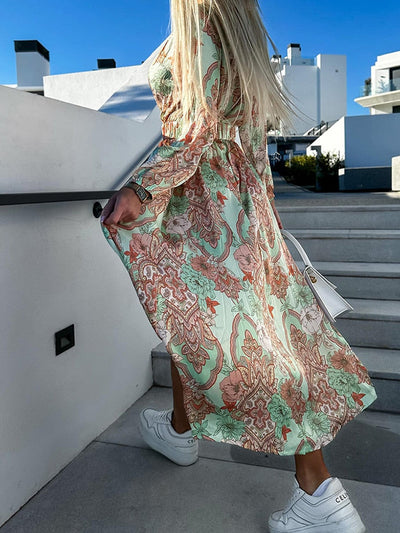 Criselda - Long Sleeve Floral Dress