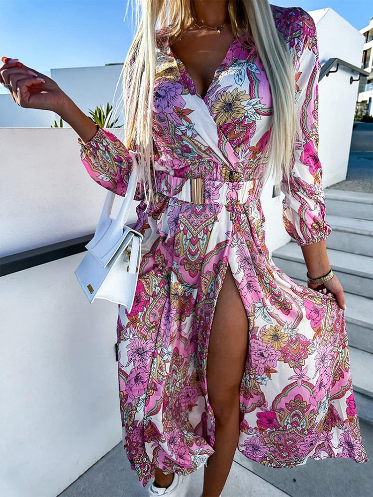 Criselda - Long Sleeve Floral Dress