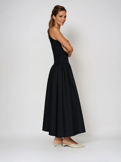 Round Neck Casual Stitching Vest Dress