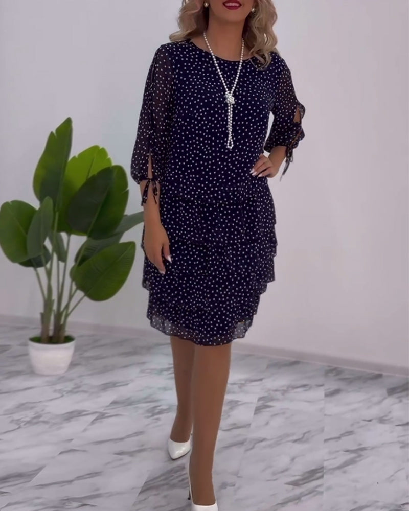 Hilda - Polka Dot Layered Dress