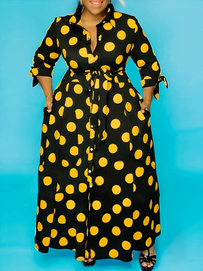 Allegra - Elegant Polka Dot Dress