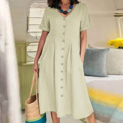 Yasmin - Effortless Buttoned Dress