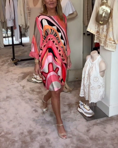 Mirabella - Vibrant Abstract Print Dress
