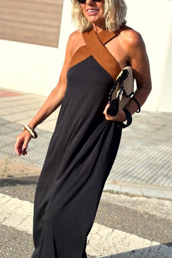 Elisha - Crossover Halter Dress