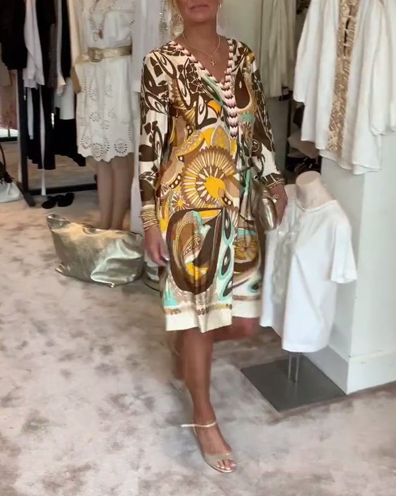 Carissa - Retro Printed Dress